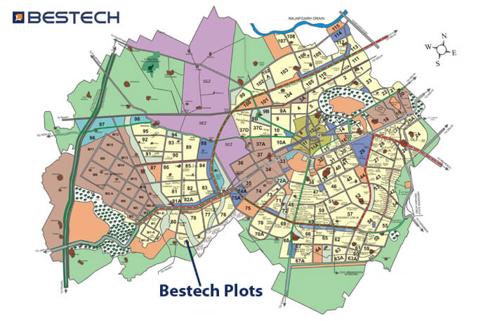 Bestech Upcoming Plots location map